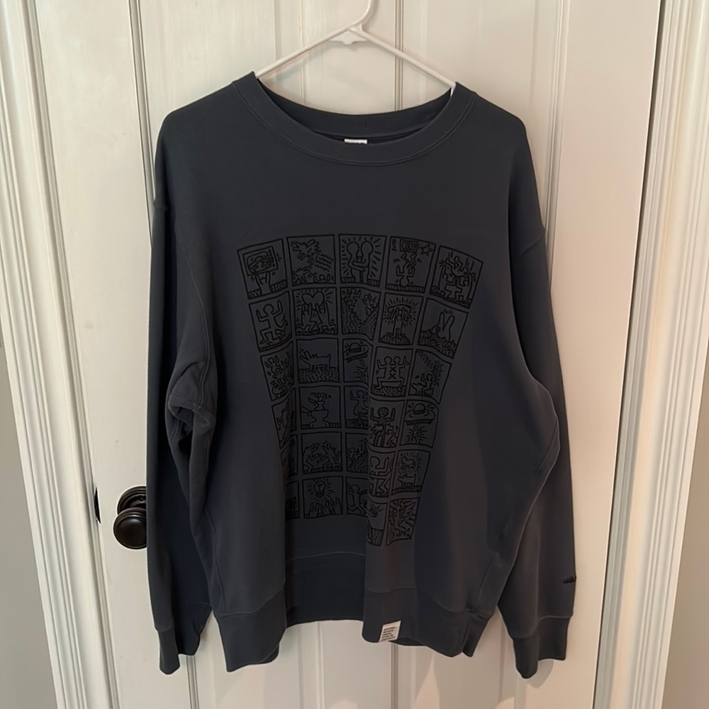 Uniqlo Keith Haring 1St Exhibition Long-Sleeve Sweatshirt Size XL Color Blue